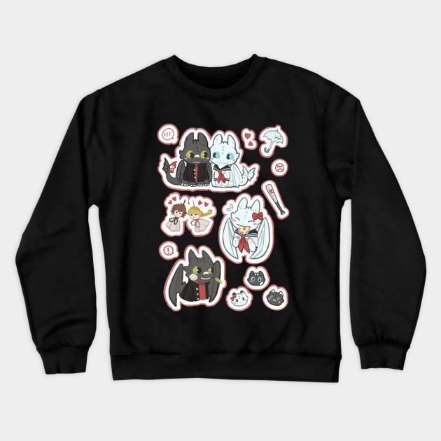 High school Toothless Crewneck Sweatshirt by Time Season